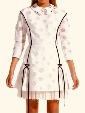 NARCISS Ploka Dot Petticoat Off-White Dress size